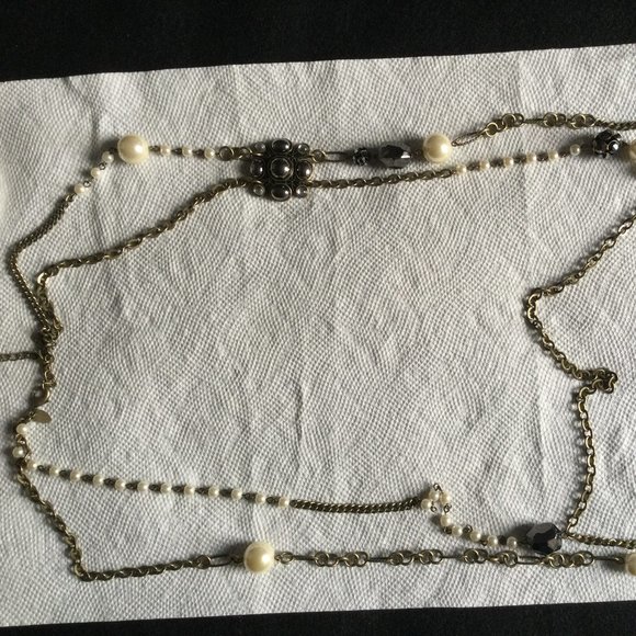 Lia Sophia multi strand long necklace 42" - Picture 1 of 8